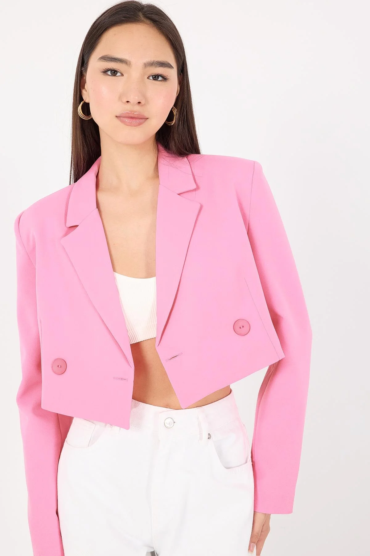 Crop Blazer Jacket - Image 12