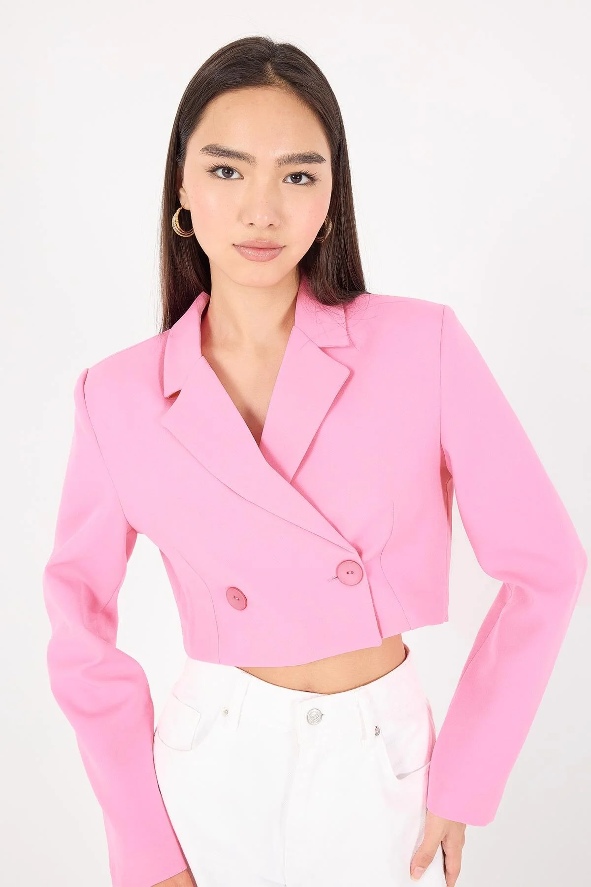 Crop Blazer Jacket - Image 14