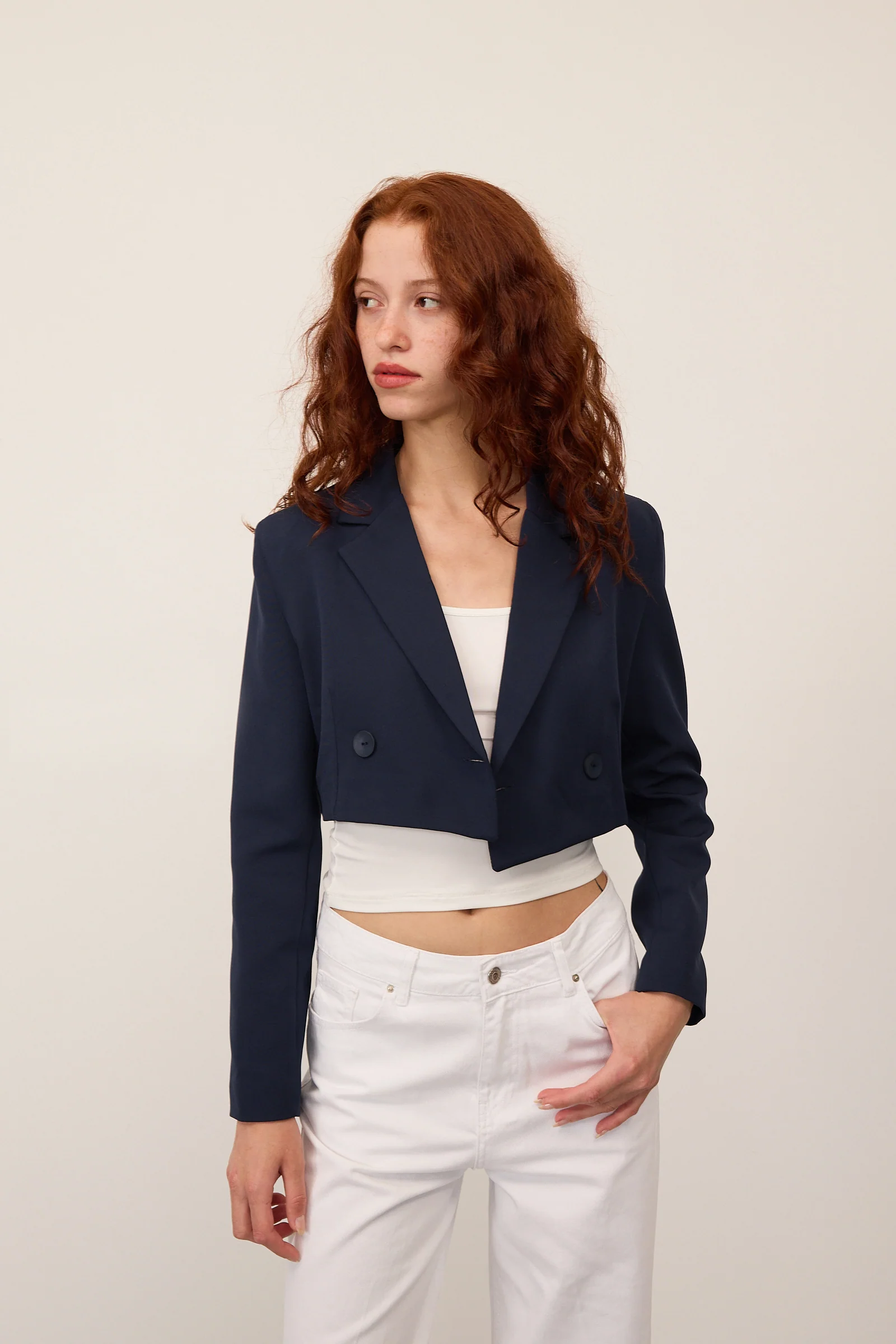 Crop Blazer Jacket - Image 24