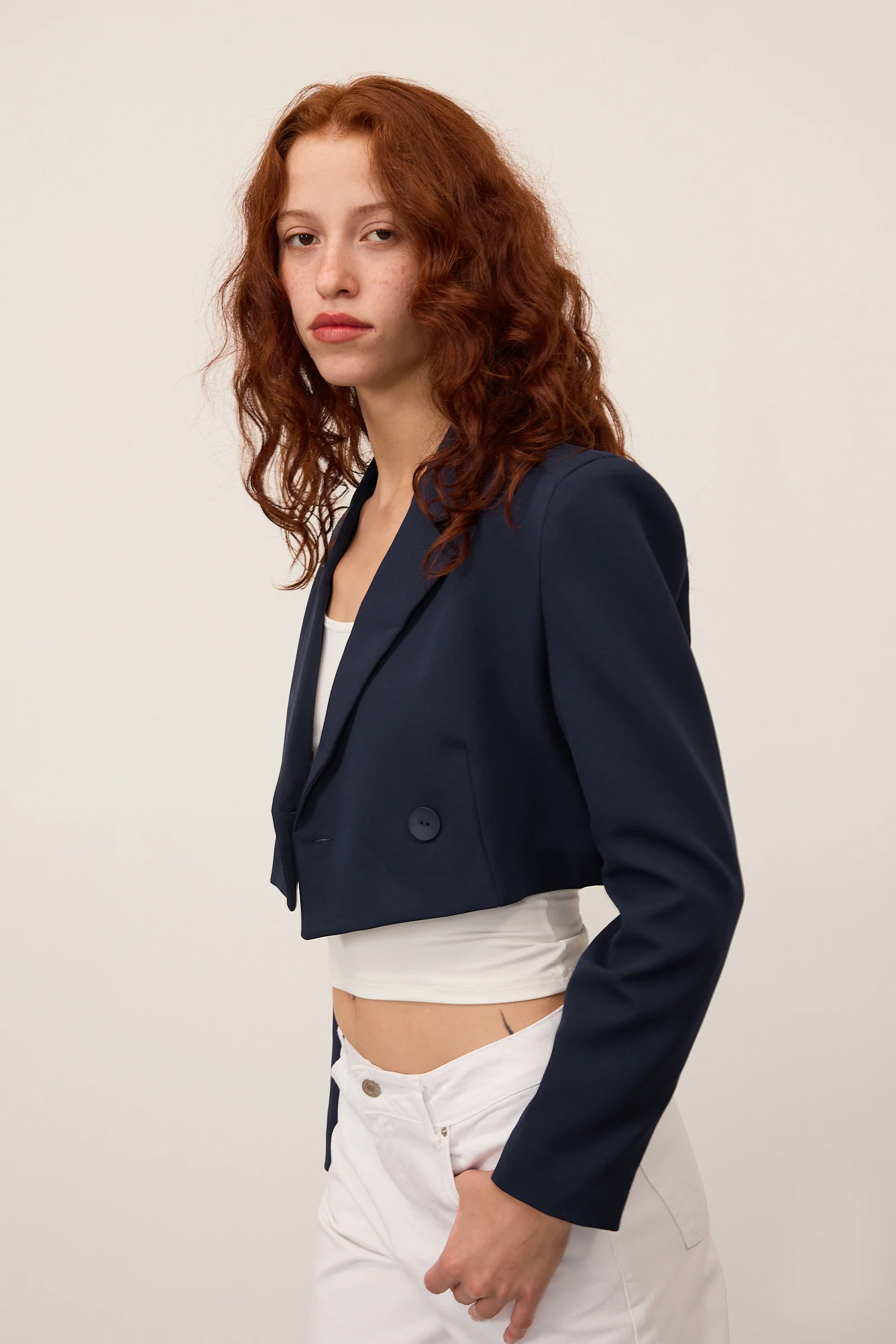 Crop Blazer Jacket - Image 25