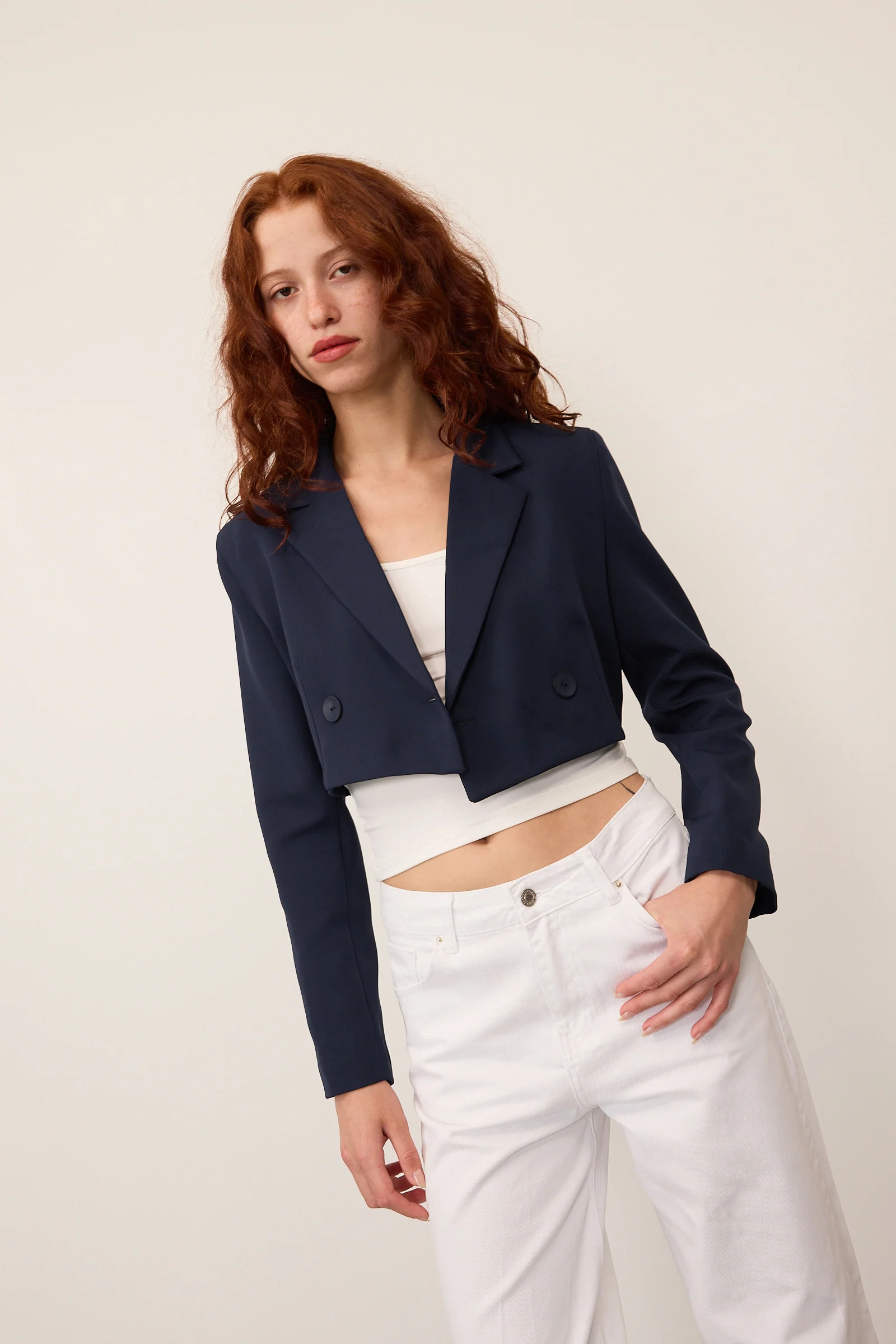 Crop Blazer Jacket - Image 27