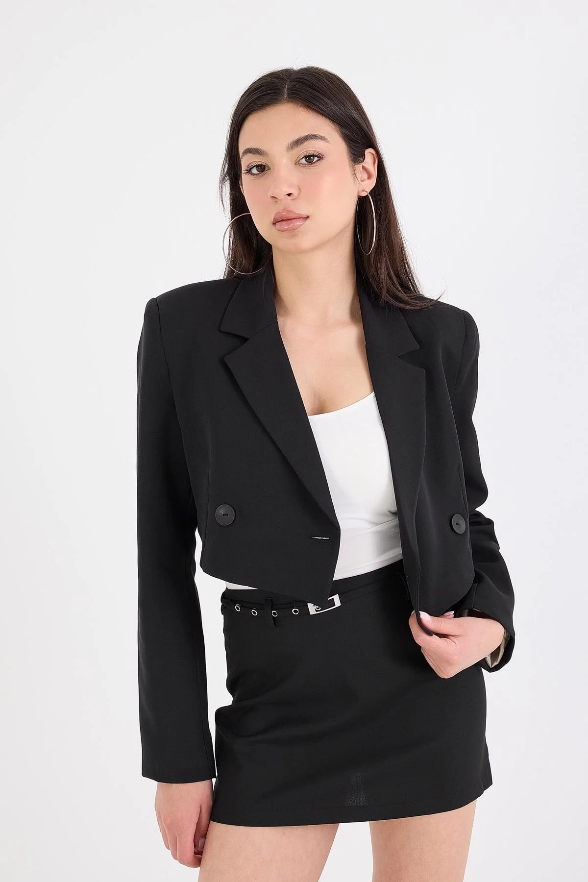 Crop Blazer Jacket - Image 29