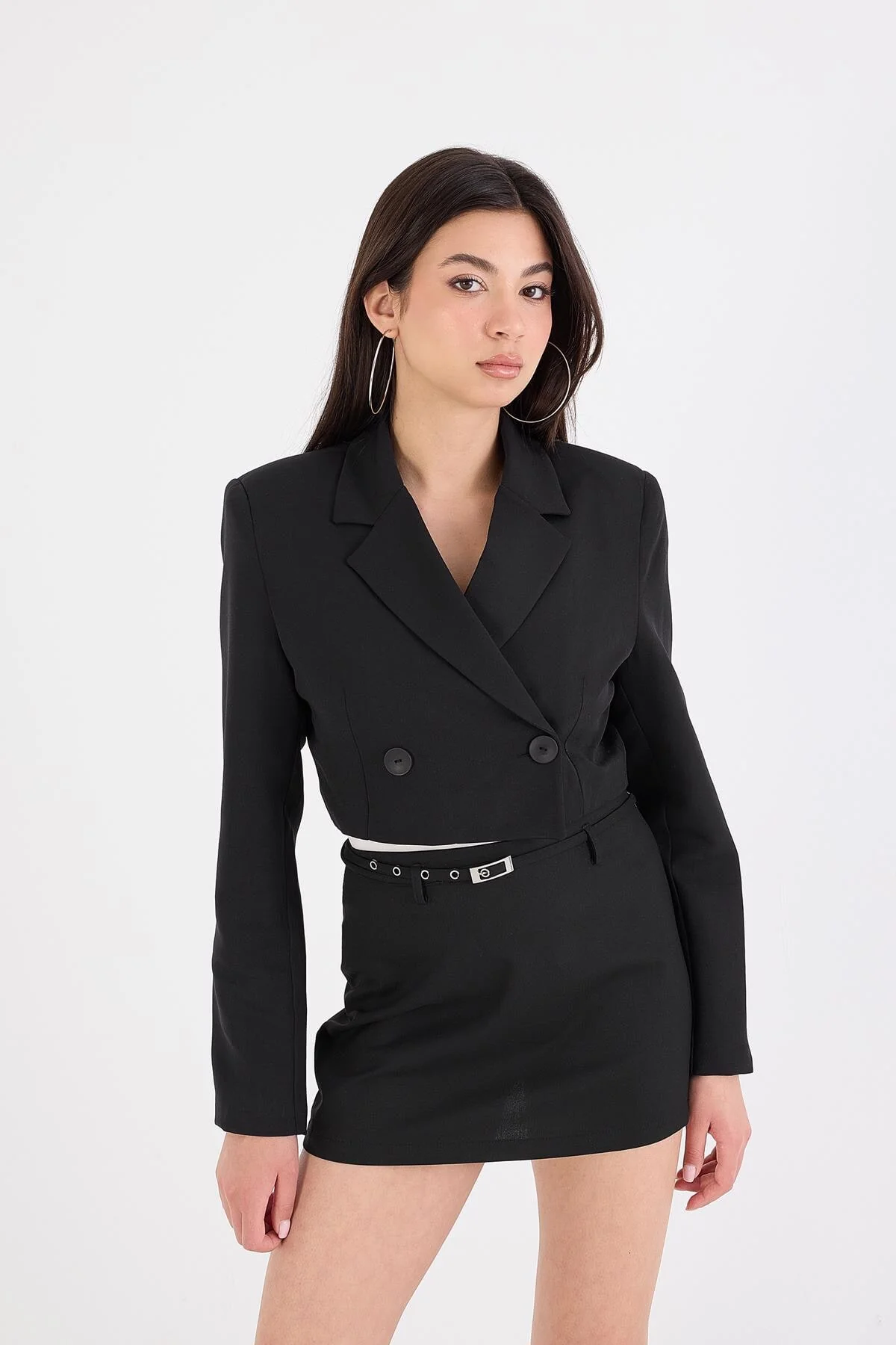Crop Blazer Jacket - Image 32