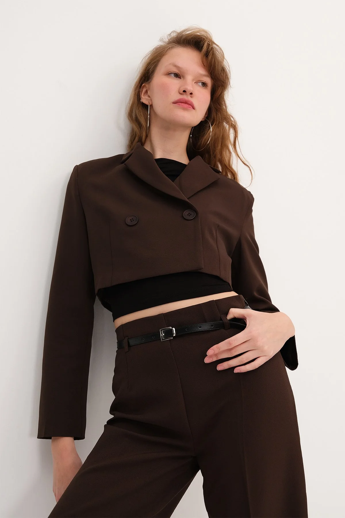 Crop Blazer Jacket - Image 33