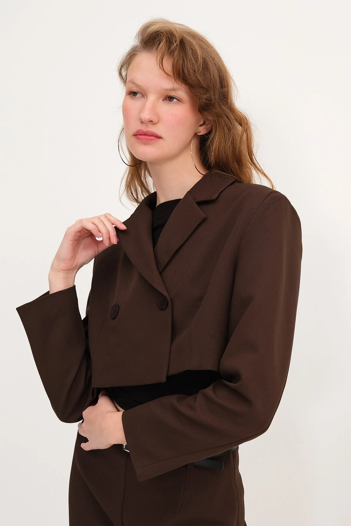 Crop Blazer Jacket - Image 35