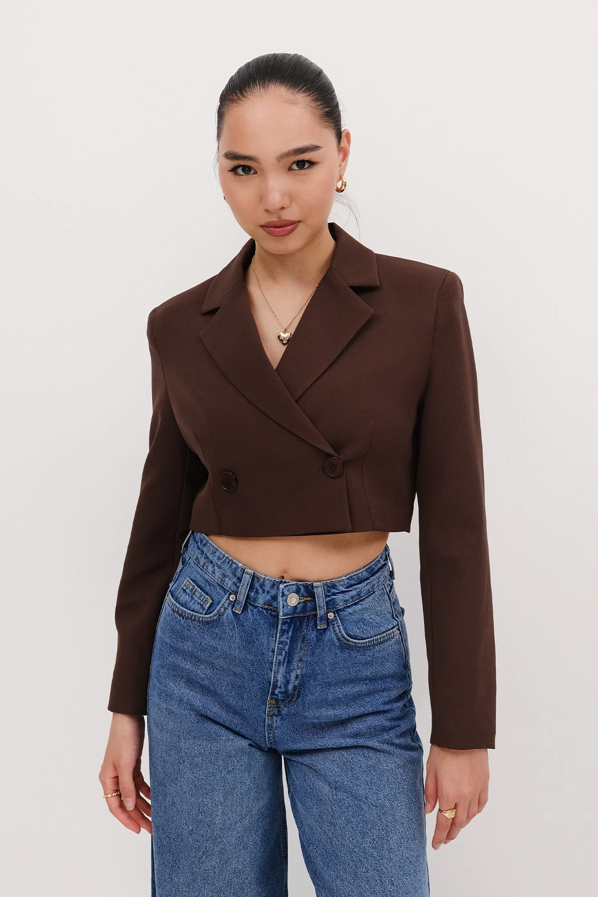 Crop Blazer Jacket - Image 4