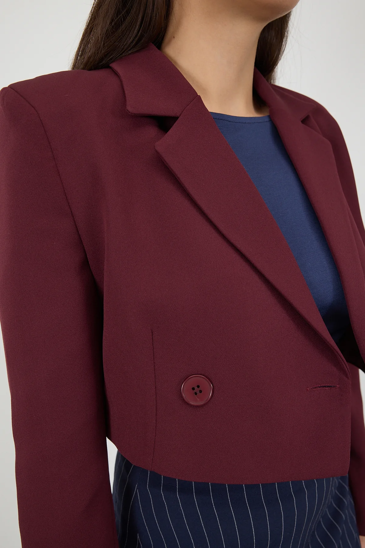 Crop Blazer Jacket - Image 8