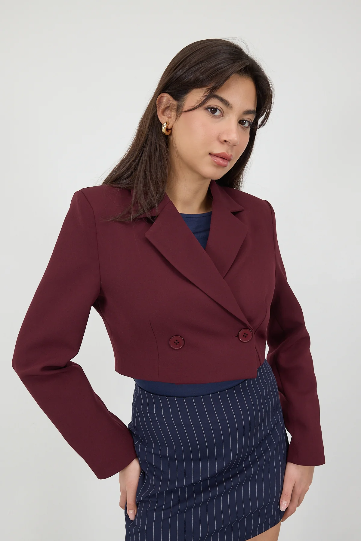 Crop Blazer Jacket - Image 9