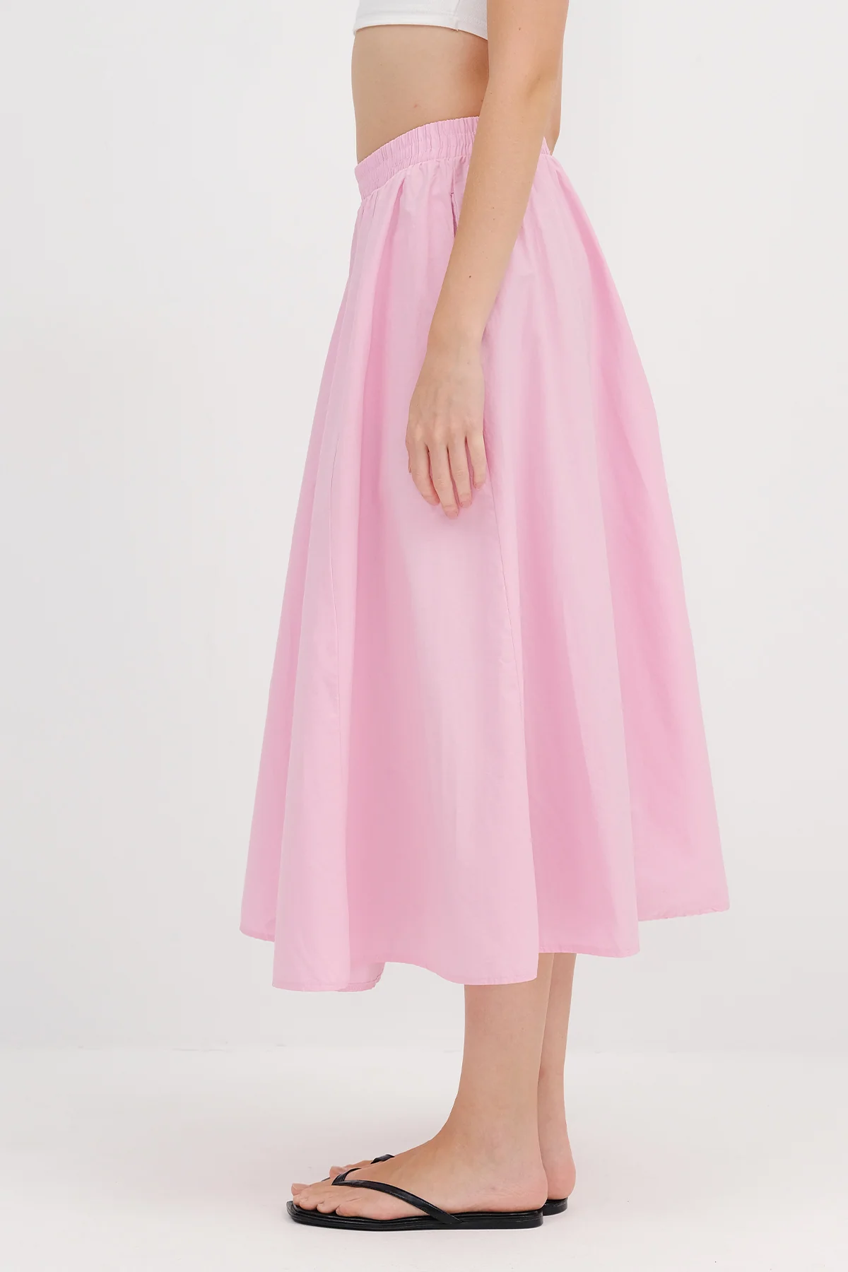 Elastic Waist Long Skirt - Image 10