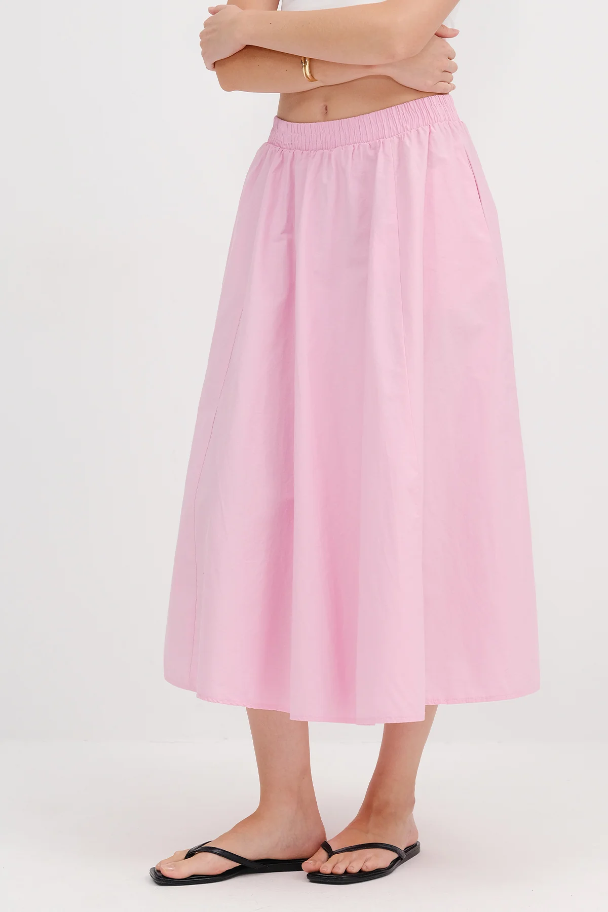 Elastic Waist Long Skirt - Image 12