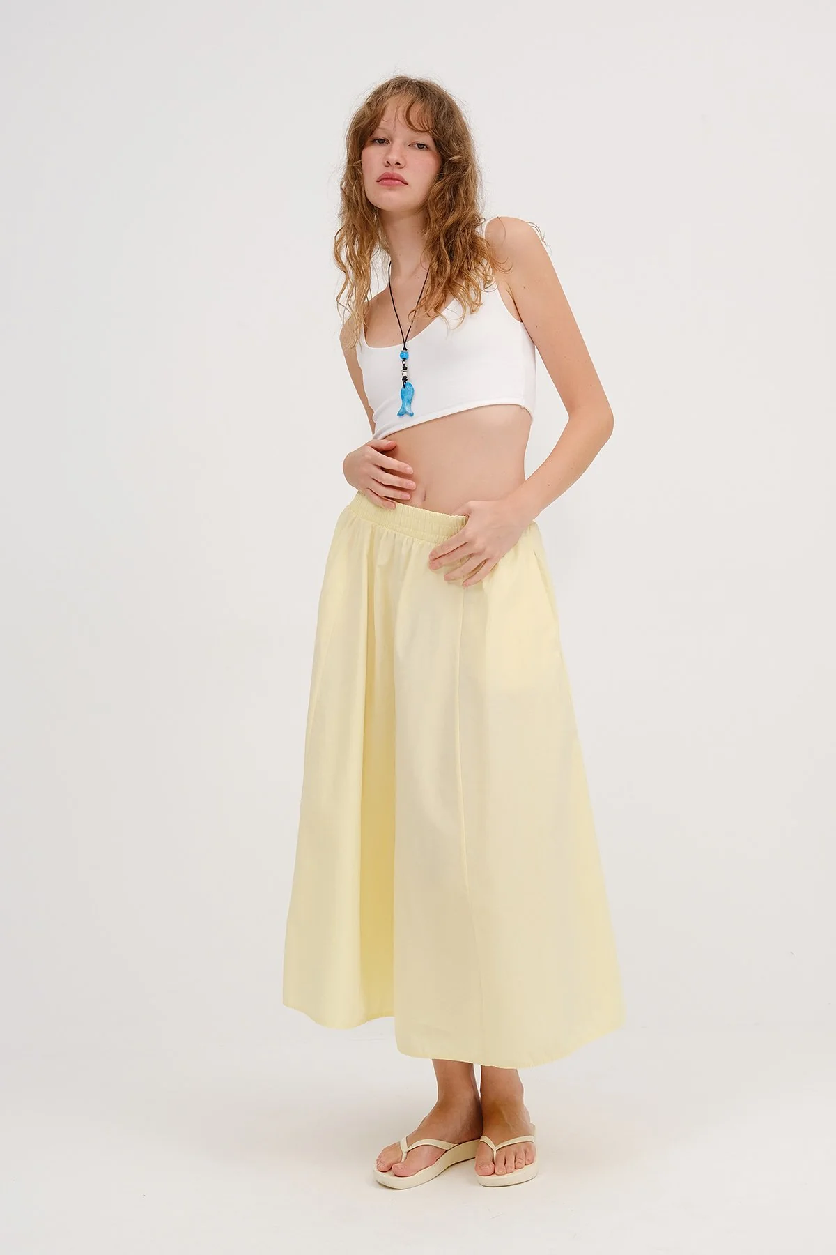 Elastic Waist Long Skirt - Image 13