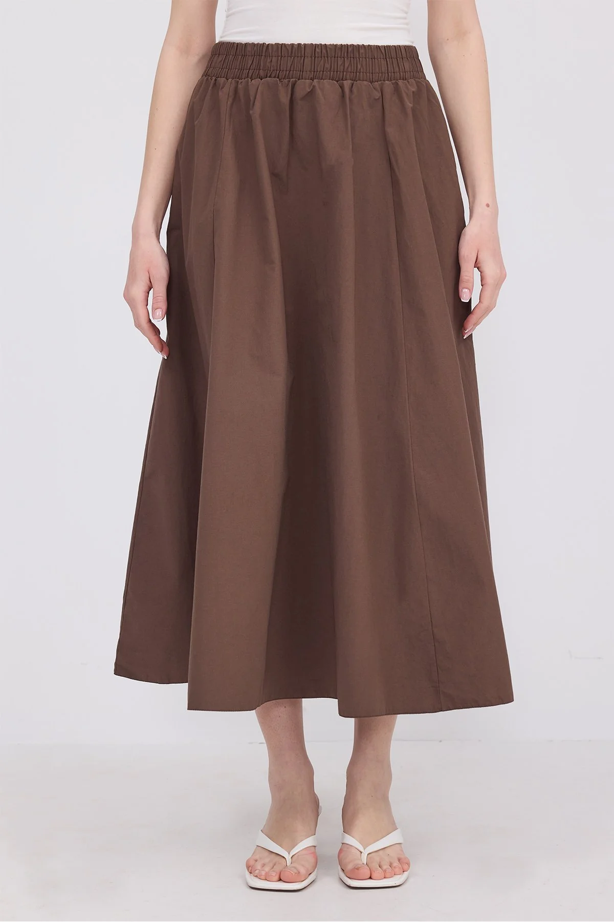 Elastic Waist Long Skirt - Image 23