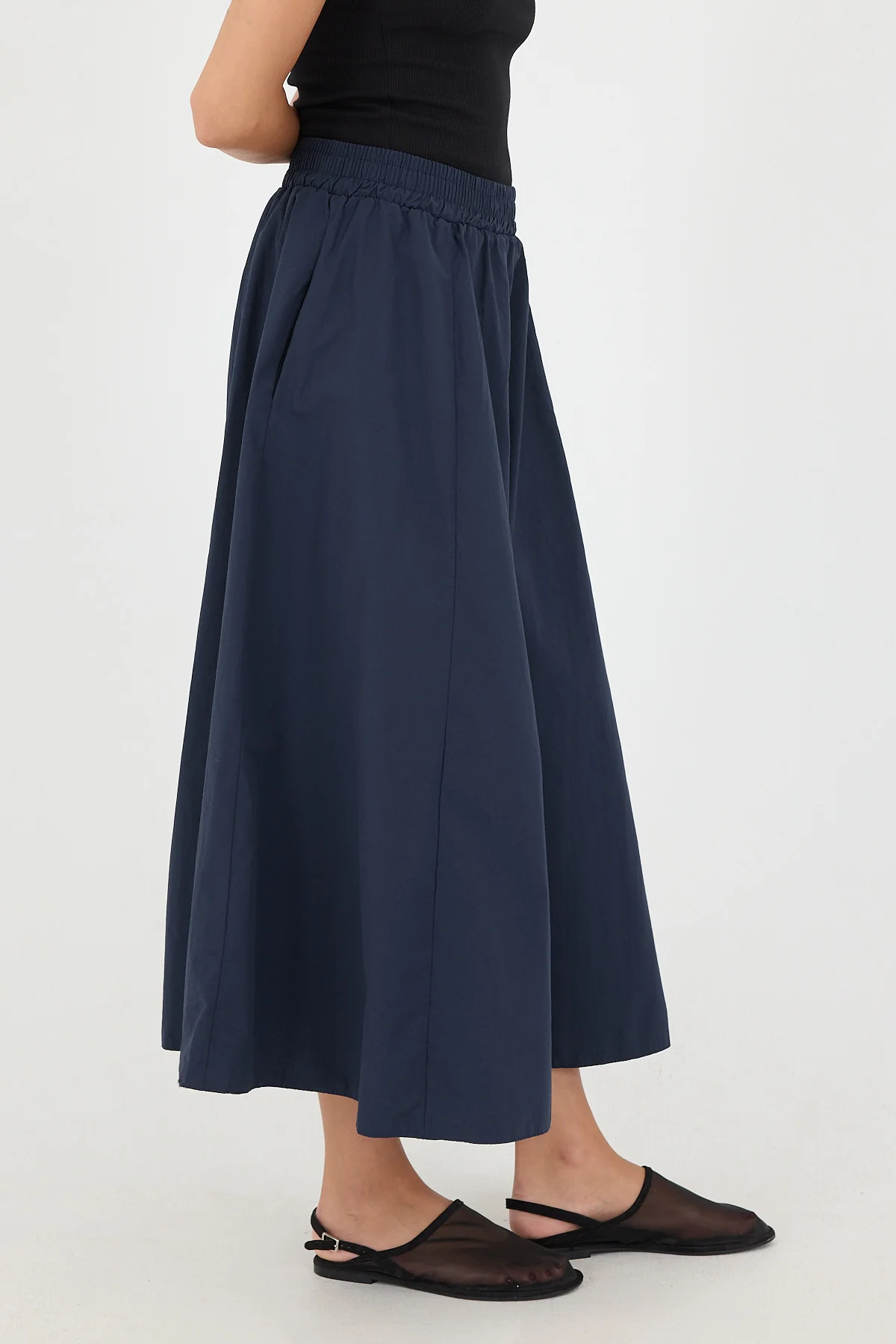 Elastic Waist Long Skirt - Image 26