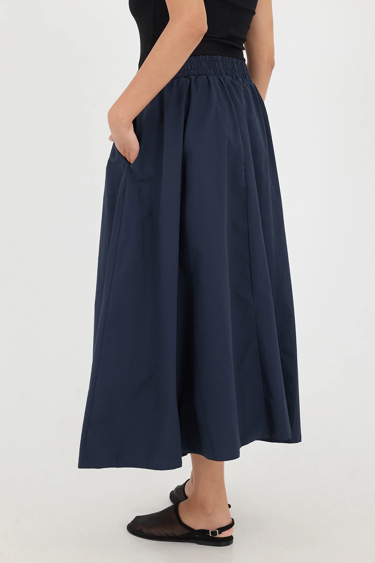 Elastic Waist Long Skirt - Image 27