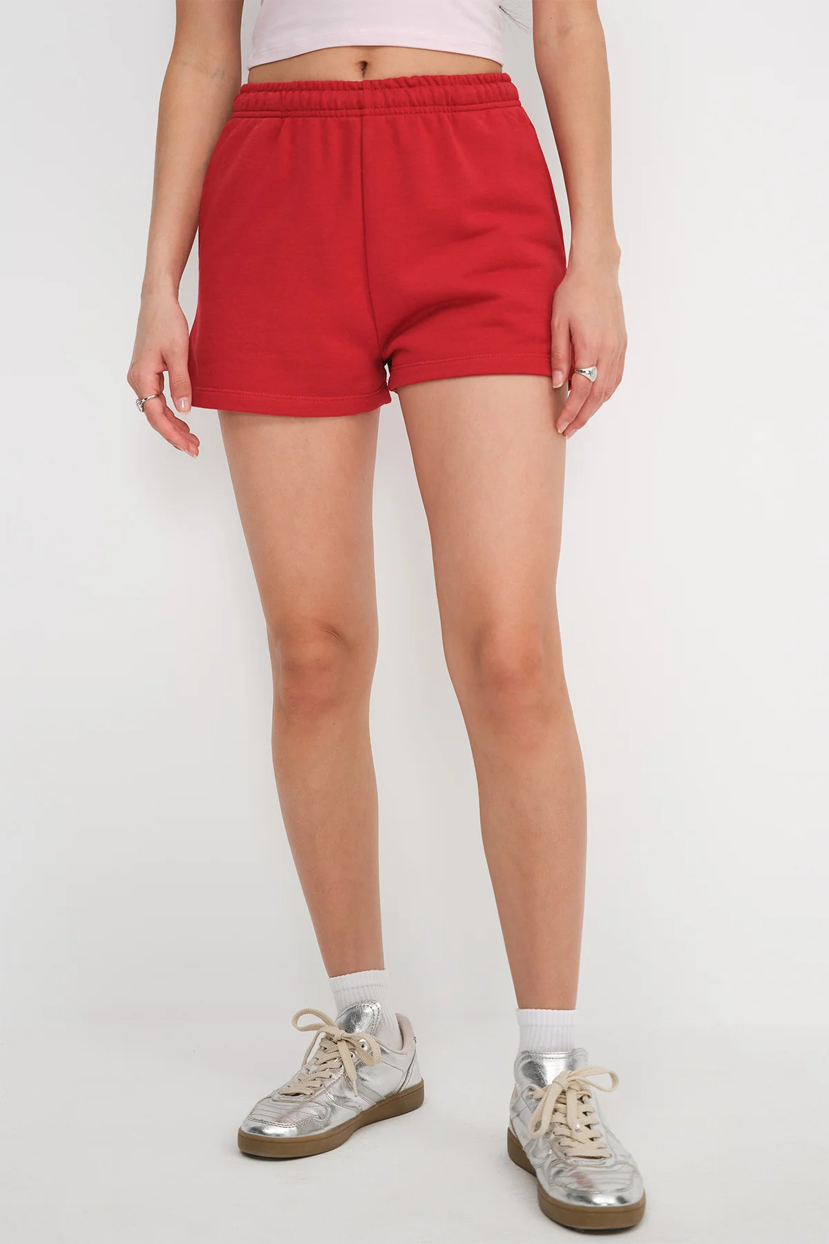 Elastic Waist Shorts With Pocket - Image 15