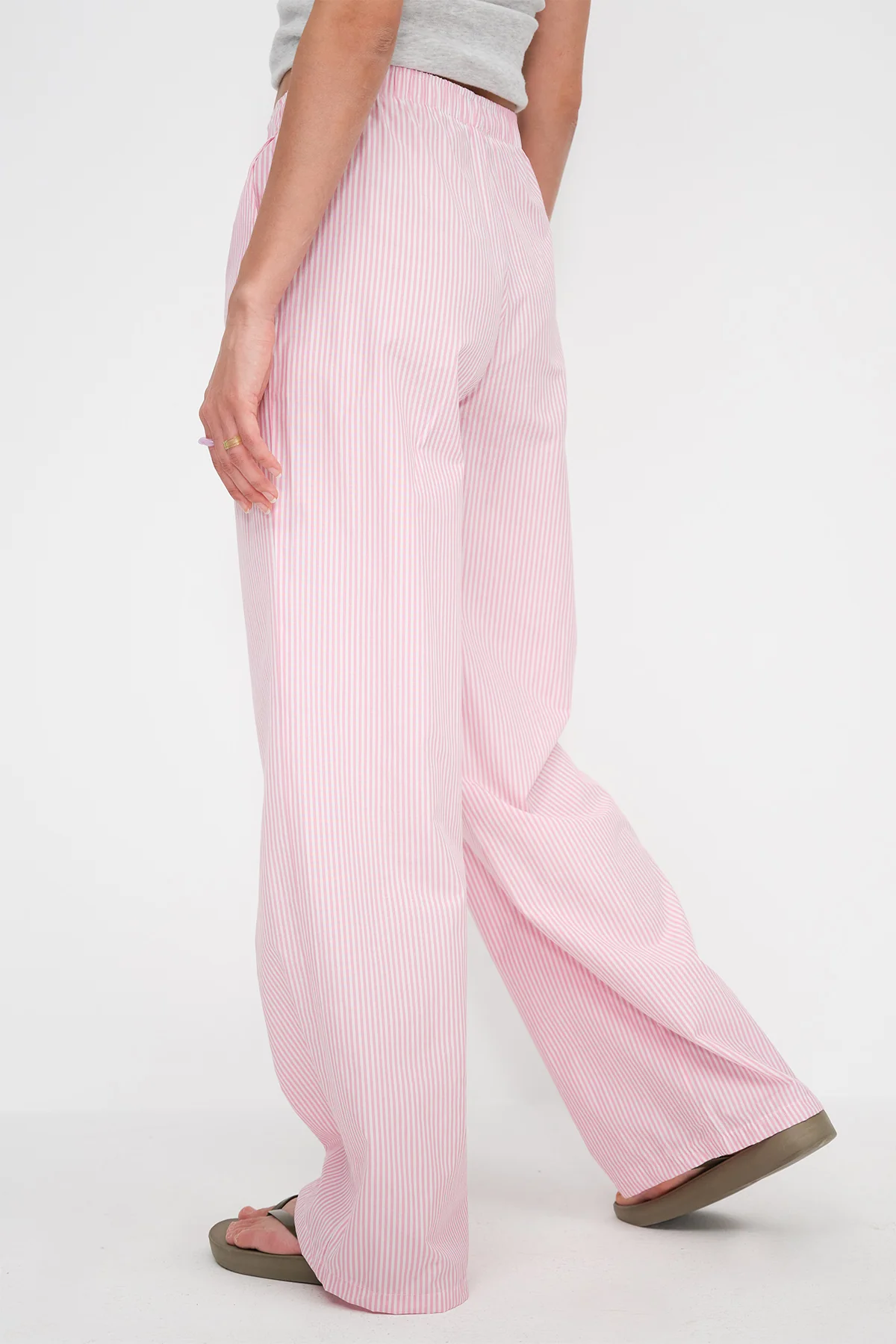 Elastic Waist Striped Trousers - Image 5