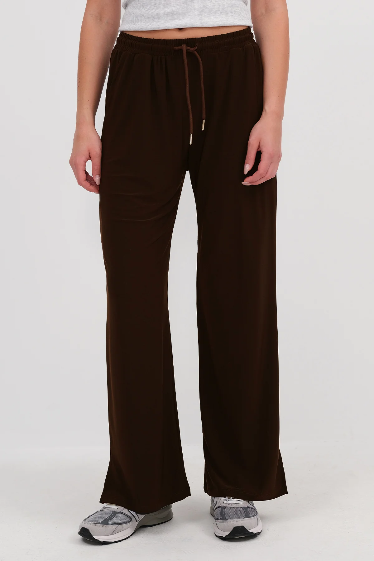 Elastic Waist Wide Leg Trousers - Image 12