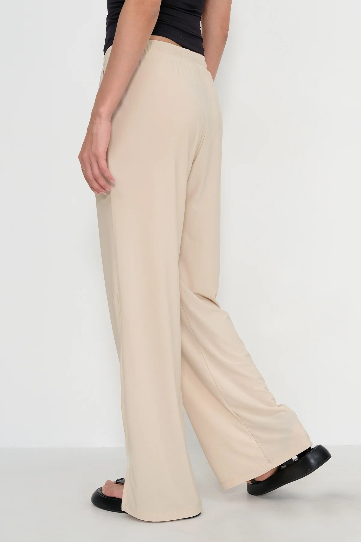 Elastic Waist Wide Leg Trousers - Image 29
