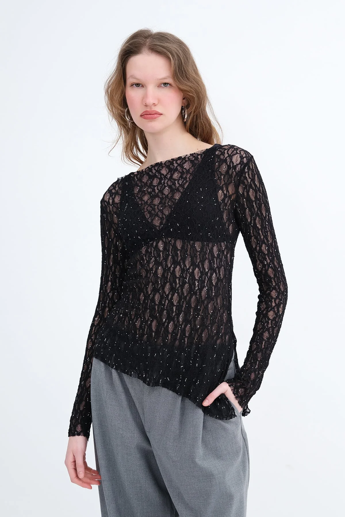 Embellished Lace Blouse - Image 3