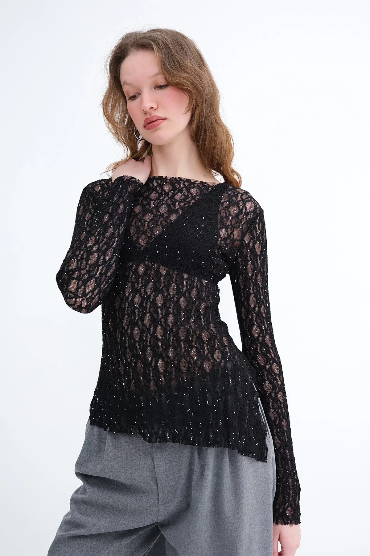 Embellished Lace Blouse - Image 5