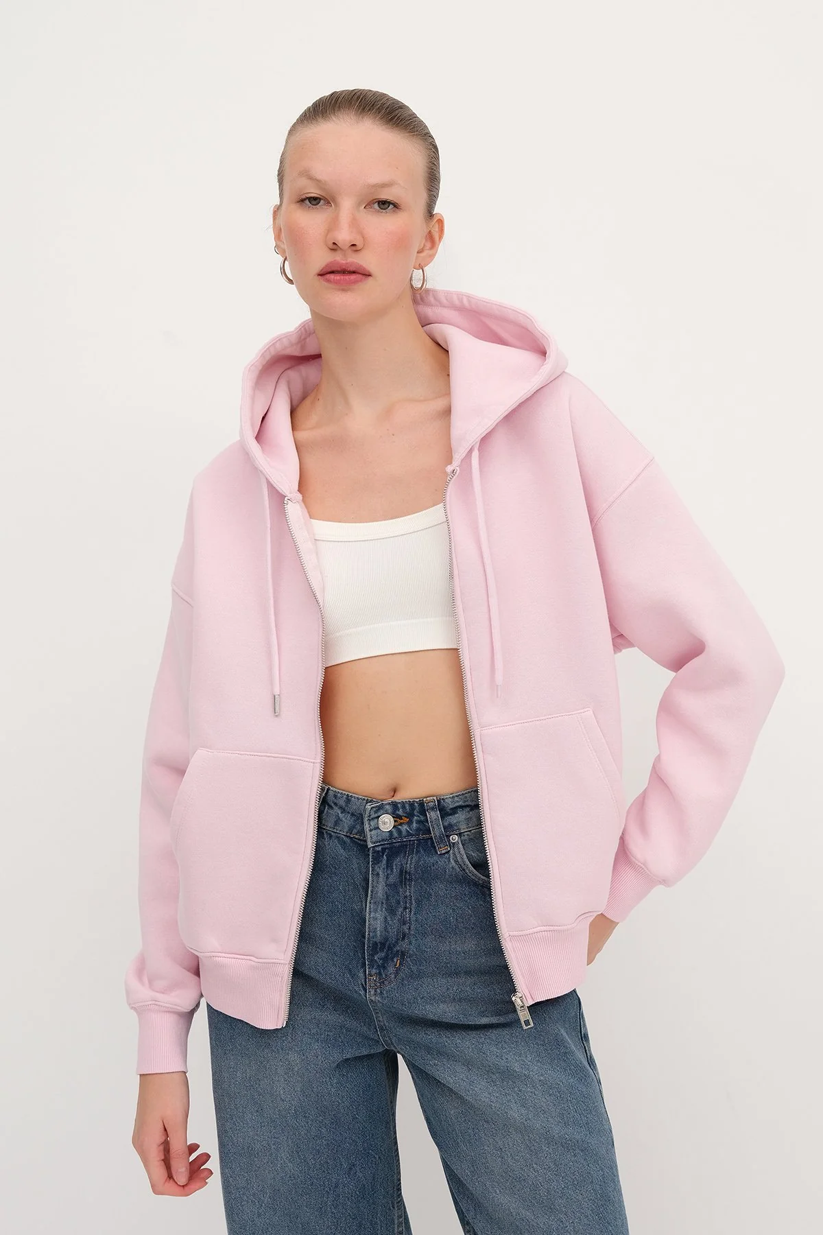 Fleece-Lined Zip-Up Sweatshirt - Image 20