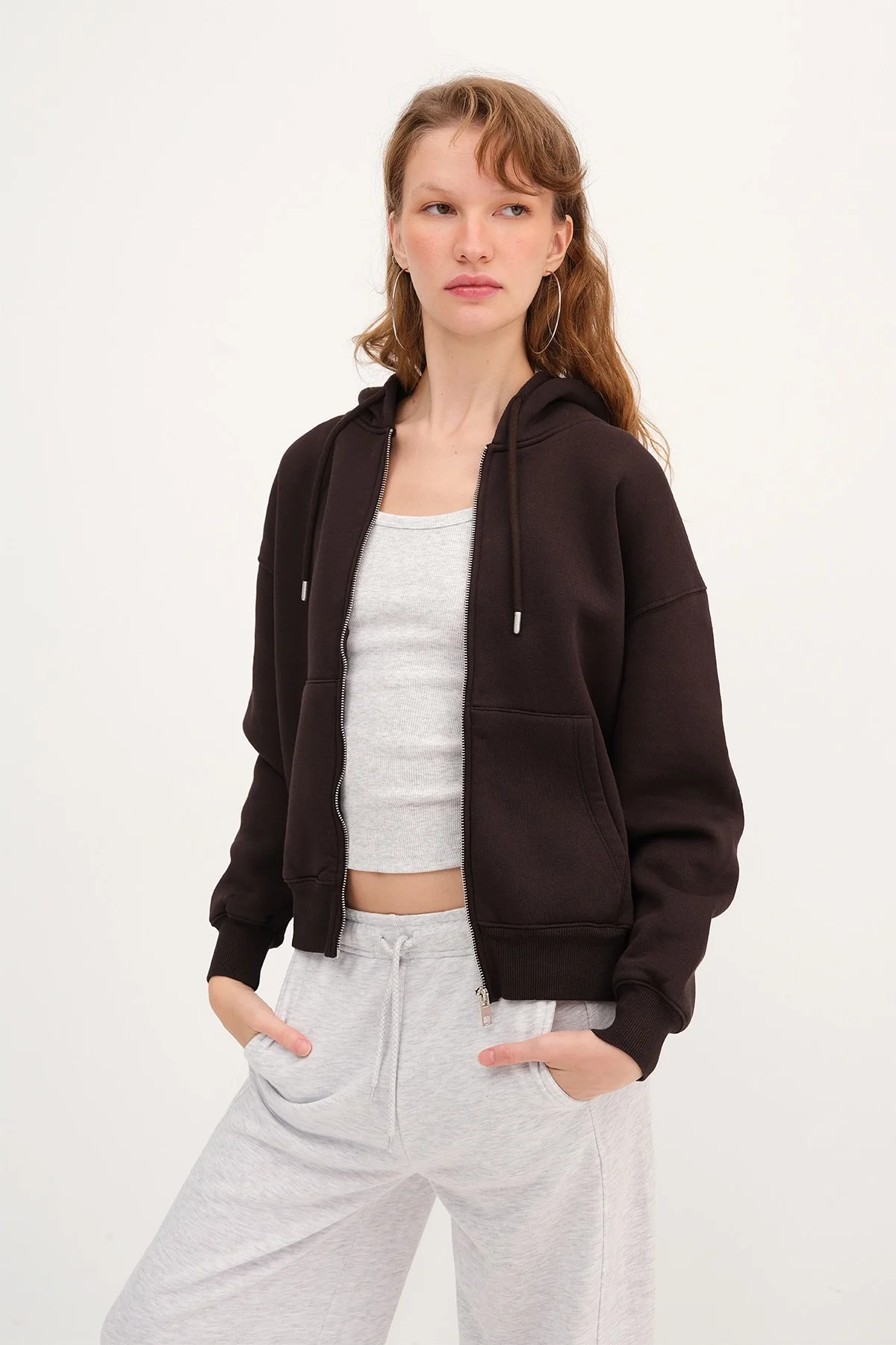 Fleece-Lined Zip-Up Sweatshirt - Image 34