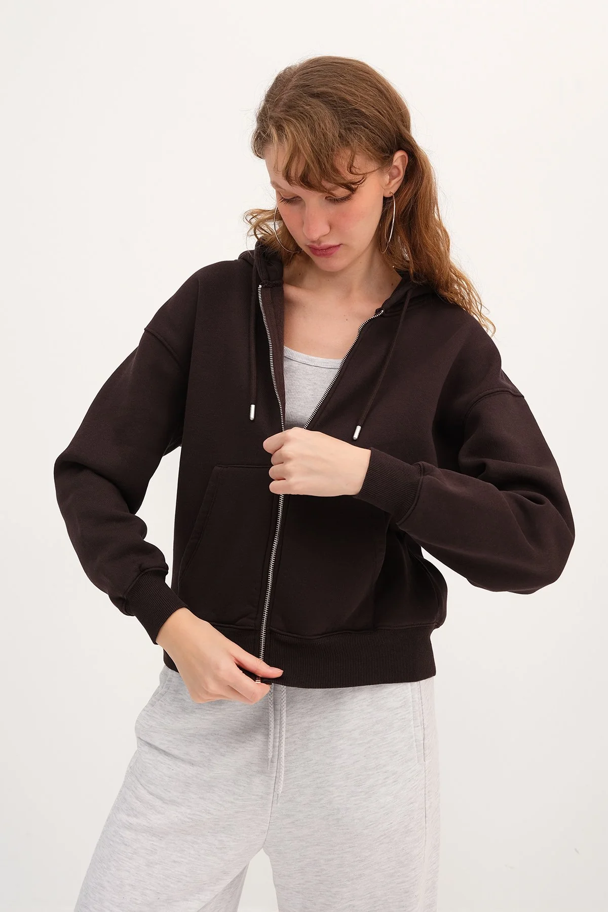 Fleece-Lined Zip-Up Sweatshirt - Image 36