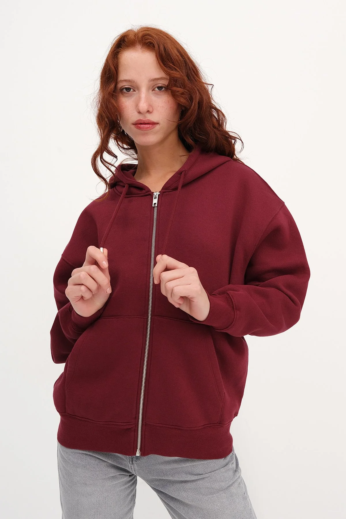 Fleece-Lined Zip-Up Sweatshirt - Image 4