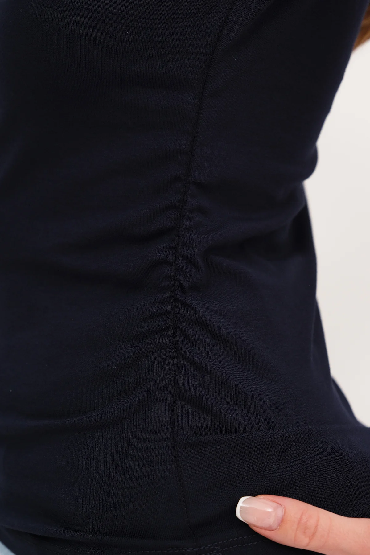 Gathered Sides V-Neck T-Shirt - Image 32