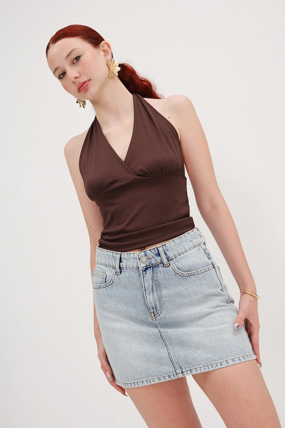 Halter Neck Crop Blouse - Image 15