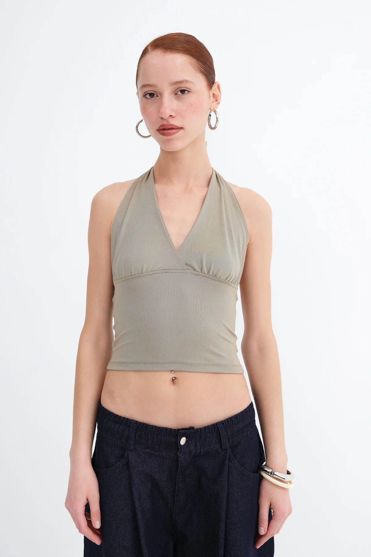 Halter Neck Crop Blouse - Image 18