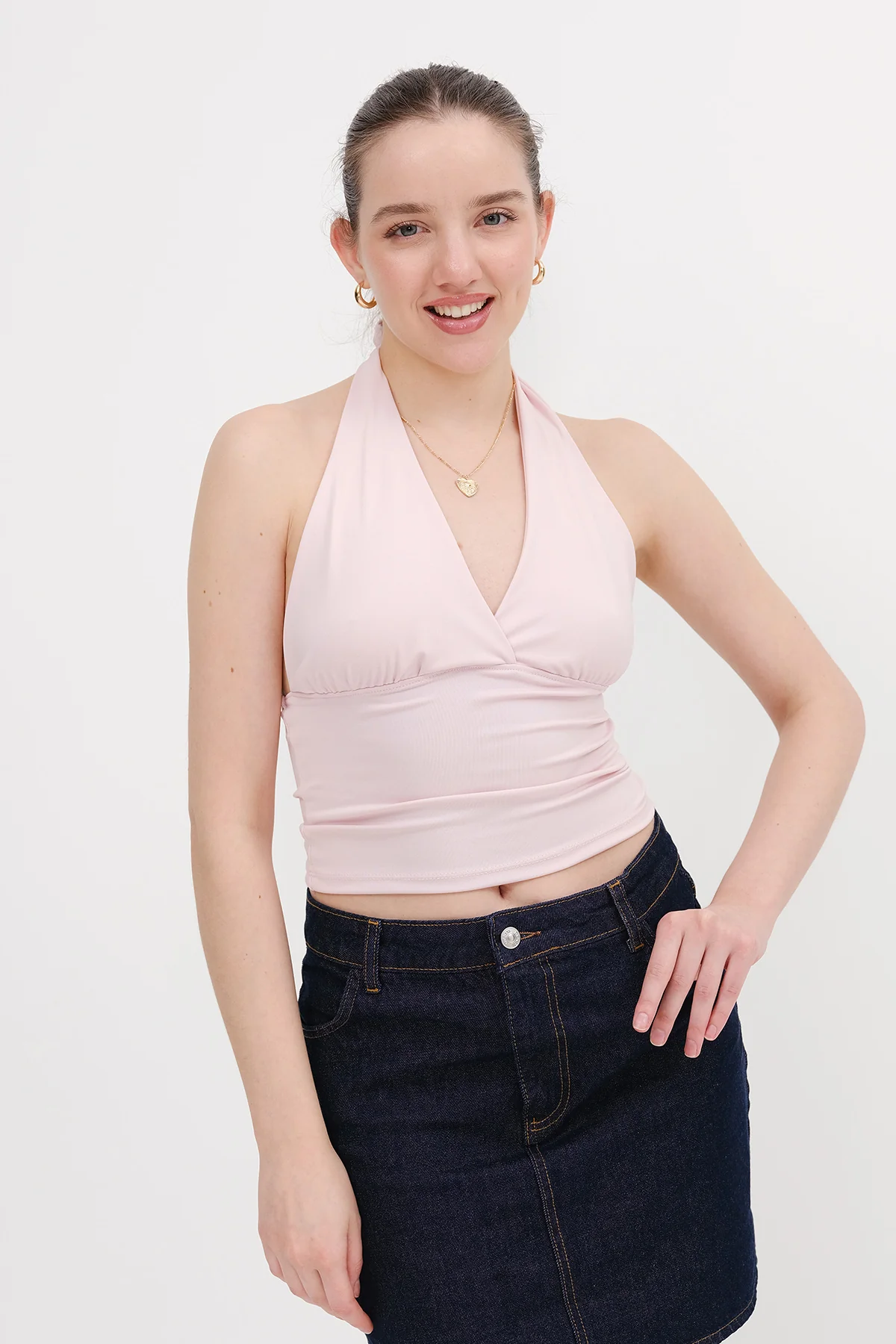 Halter Neck Crop Blouse - Image 31