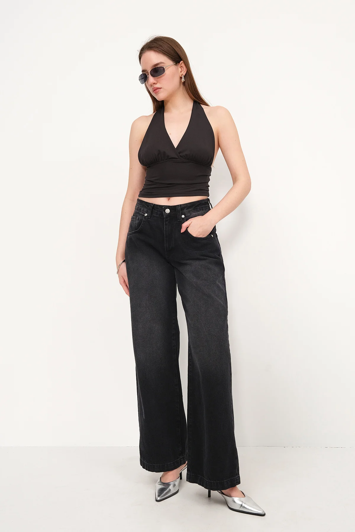 Halter Neck Crop Blouse - Image 44