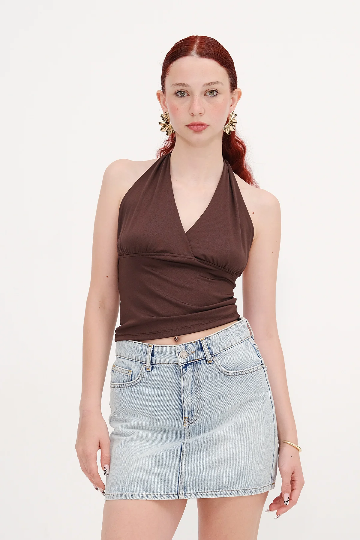 Halter Neck Crop Blouse - Image 8