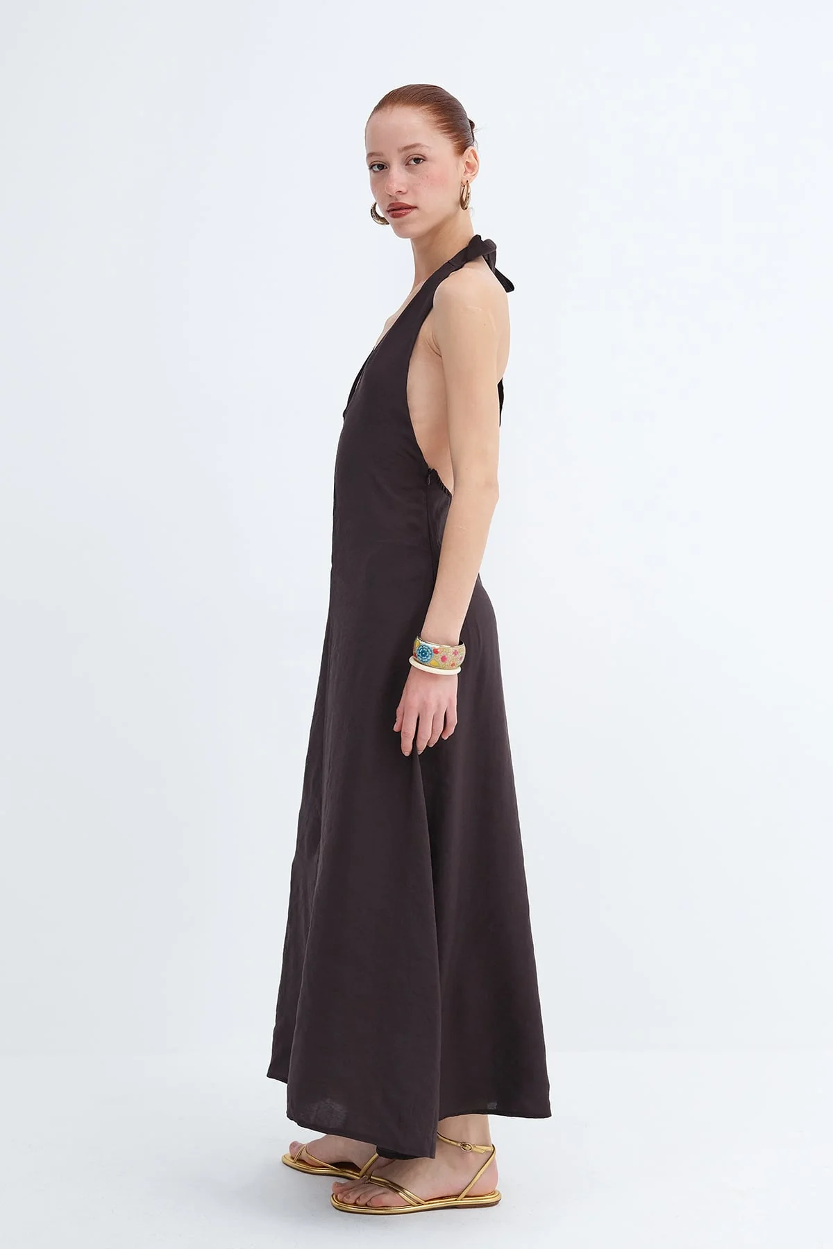 Halter Neck Modal Dress - Image 3