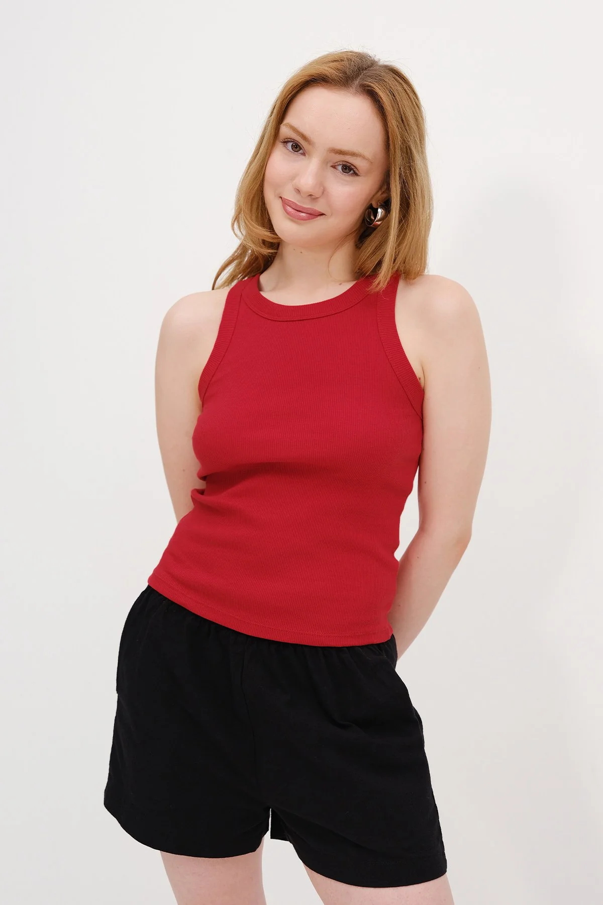 Halter Neck Top With Ribbed - Image 105