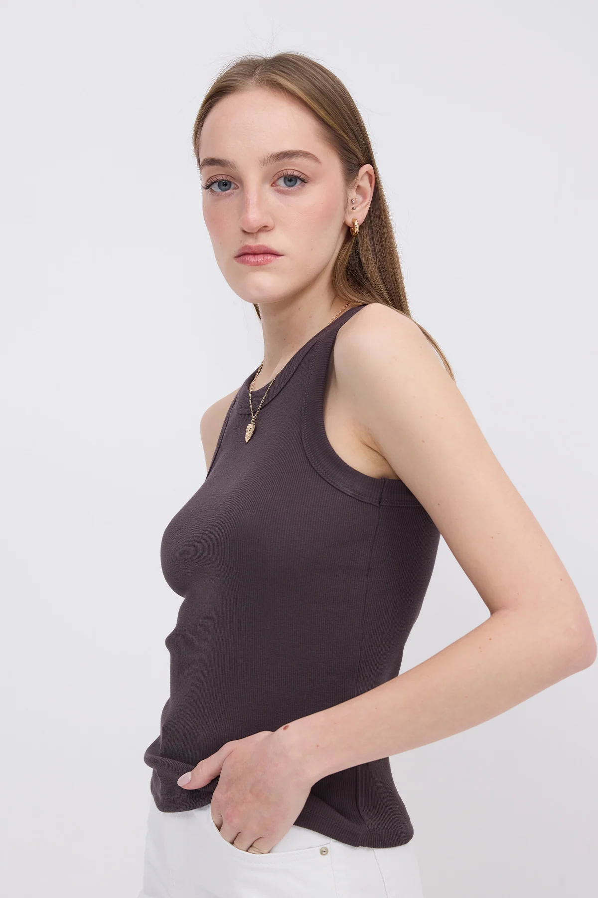 Halter Neck Top With Ribbed - Image 29