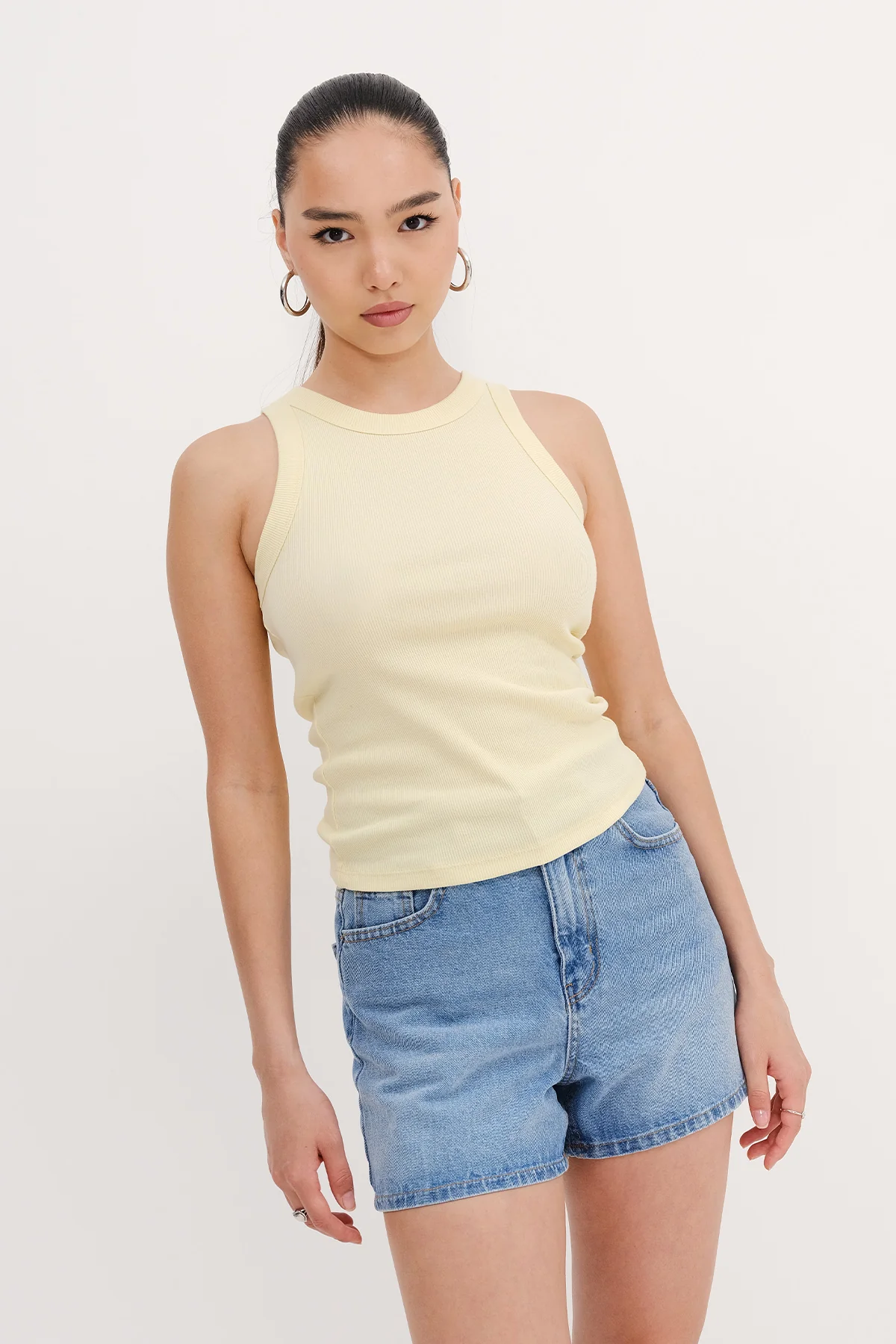Halter Neck Top With Ribbed - Image 33
