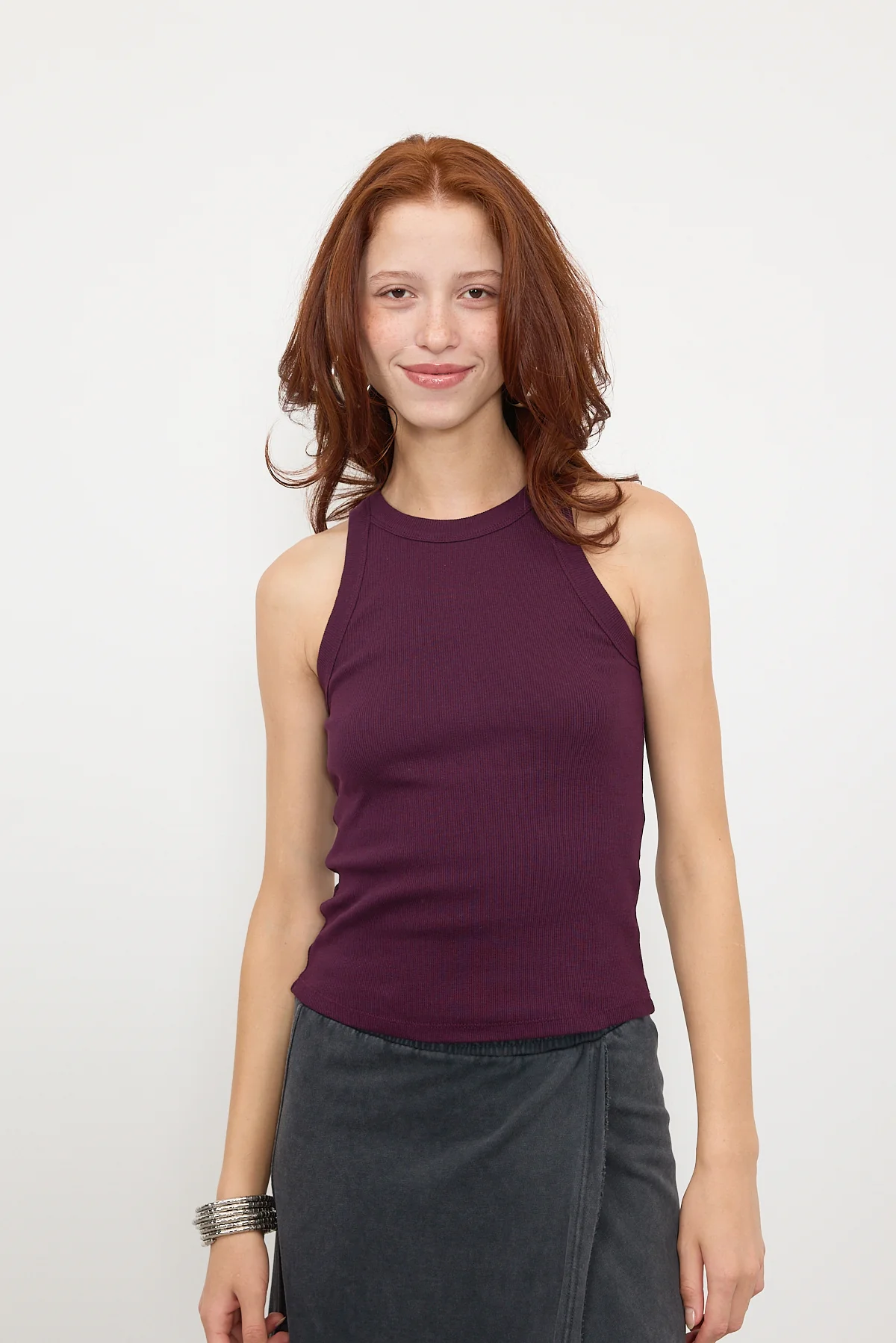 Halter Neck Top With Ribbed - Image 43