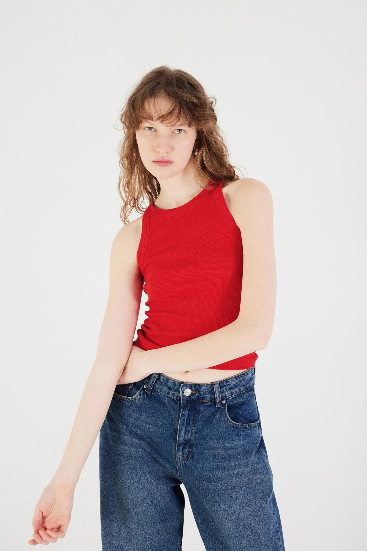 Halter Neck Top With Ribbed - Image 75