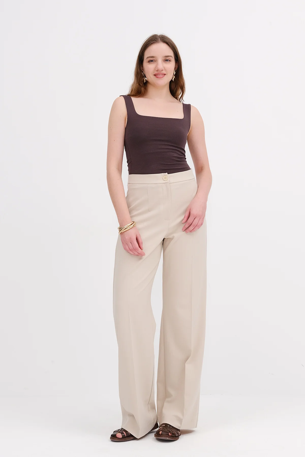 High-Waisted Wide Leg Trousers - Image 11