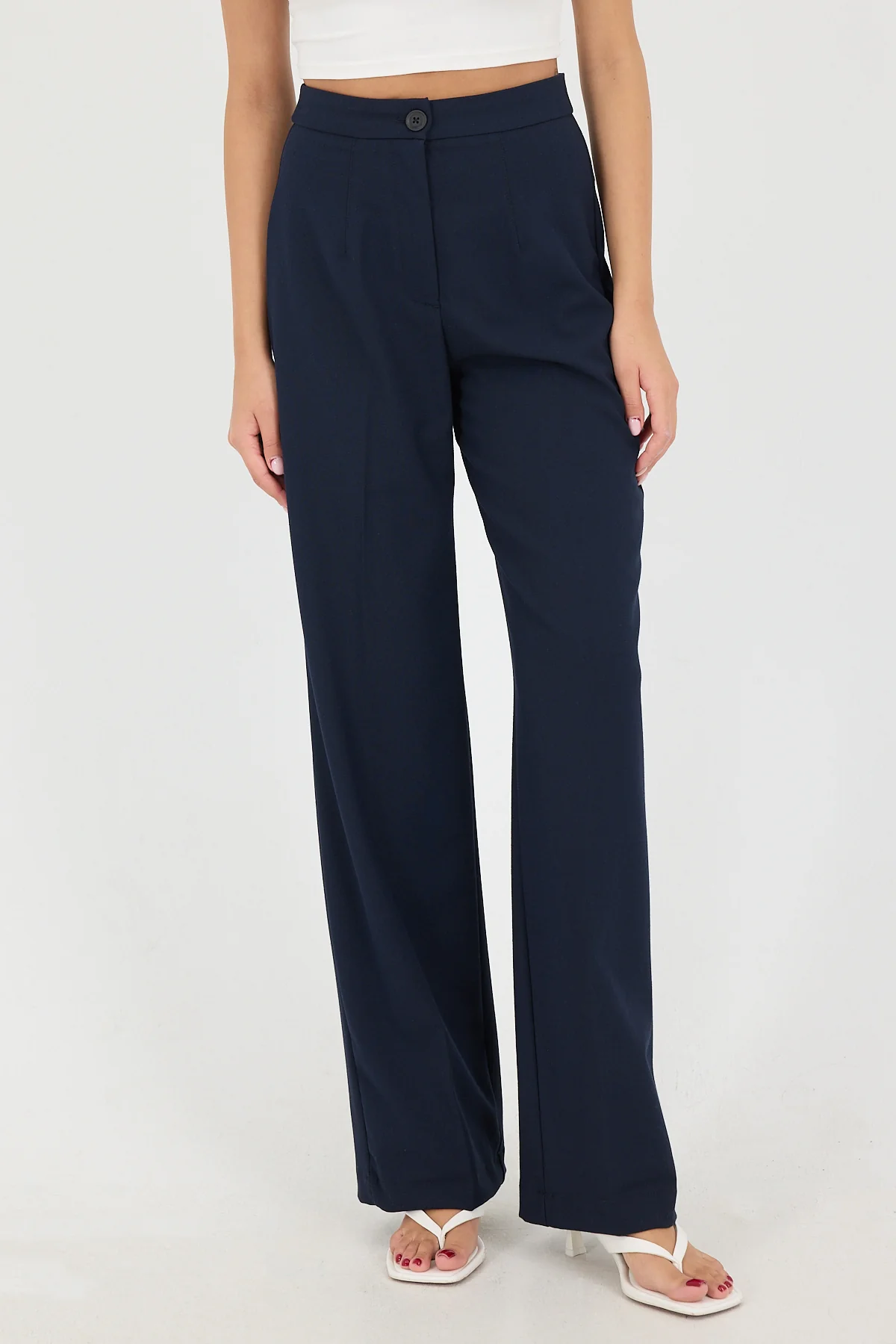 High-Waisted Wide Leg Trousers - Image 12