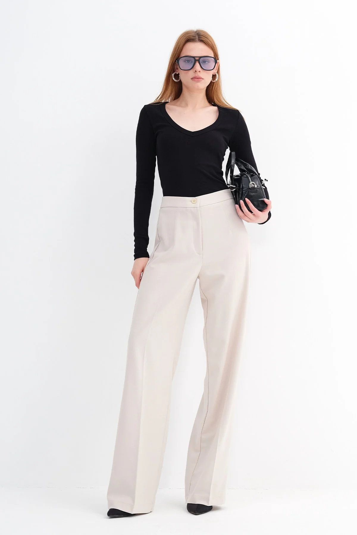 High-Waisted Wide Leg Trousers - Image 46