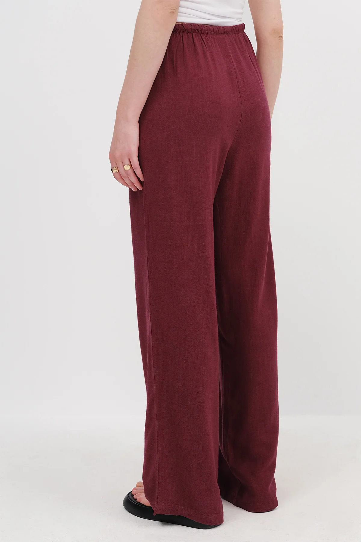 Linen-Blend Tie-Waist Wide Leg Pants - Image 18