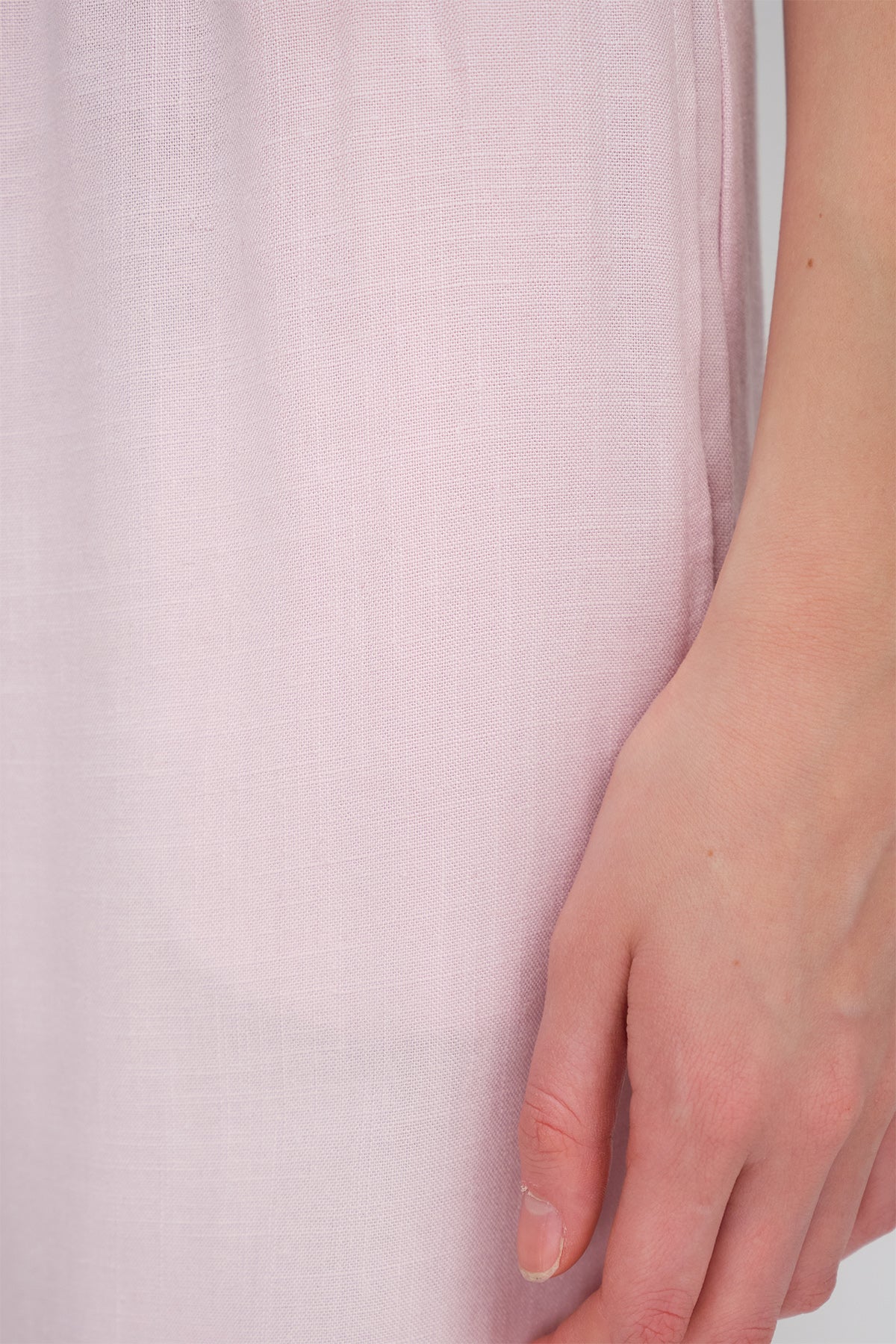 Linen-Blend Tie-Waist Wide Leg Pants - Image 9