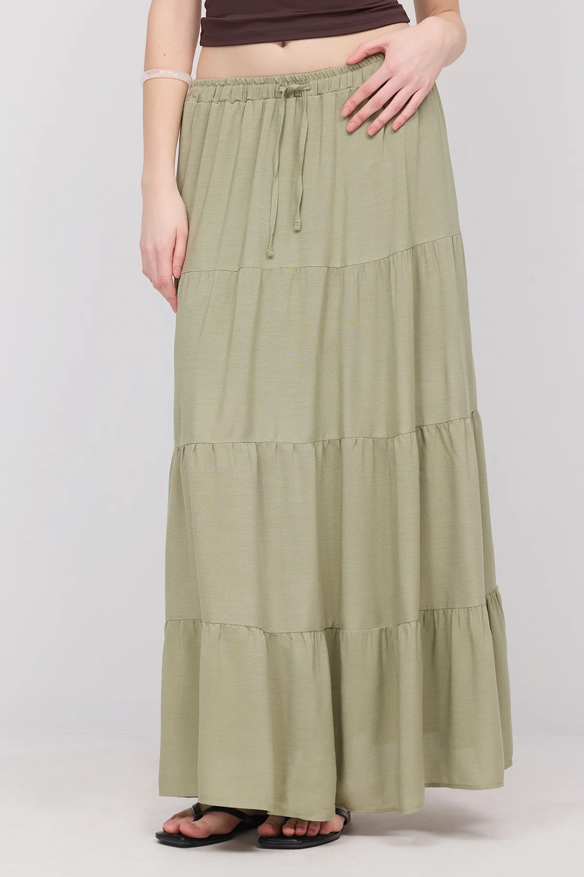 Long Skirt With Elastic Waist - Image 32