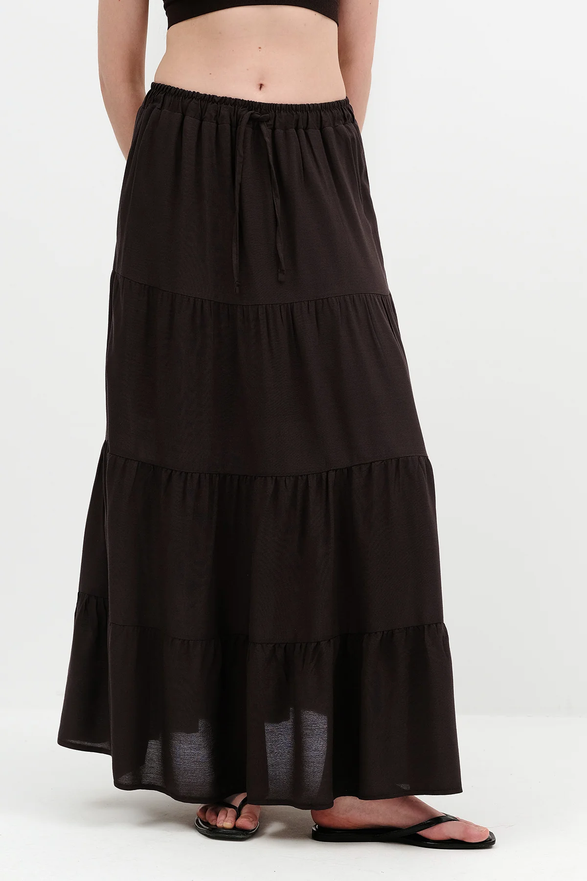Long Skirt With Elastic Waist - Image 4