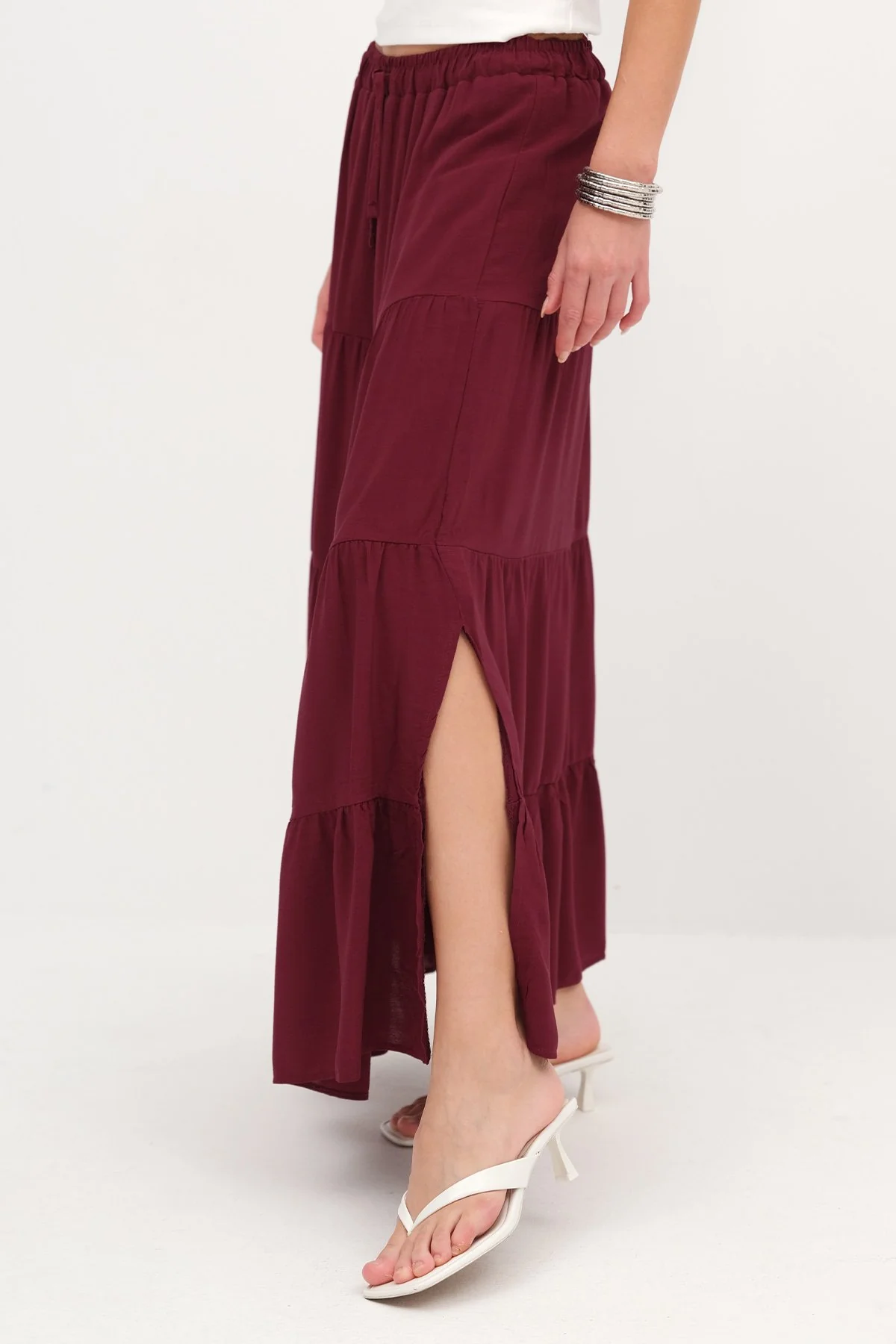 Long Skirt With Elastic Waist - Image 50