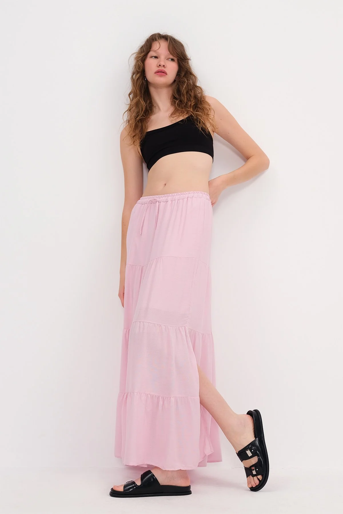 Long Skirt With Elastic Waist - Image 7