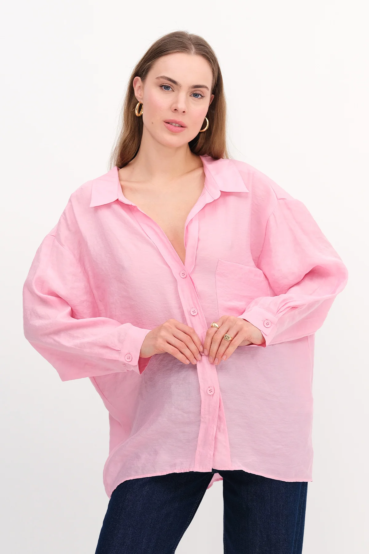 Oversize Shirt With Pocket Detail - Image 2